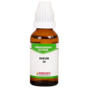 BAKSON'S HOMEOPATHY RHEUM DILUTION 3X - PACK OF 4 (30 ML EACH)