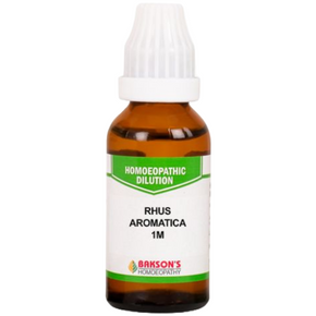 BAKSON'S HOMEOPATHY RHUS AROMATICA DILUTION 1M - PACK OF 3 (30 ML EACH)