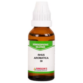 BAKSON'S HOMEOPATHY RHUS AROMATICA DILUTION 30 - PACK OF 4 (30 ML EACH)