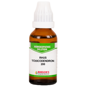 BAKSON'S HOMEOPATHY RHUS TOXICODENDRON DILUTION 200 - PACK OF 3 (30 ML EACH)