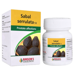 BAKSON'S HOMEOPATHY SABAL SERRULATA 1X - PACK OF 2 (50 TABLETS EACH)