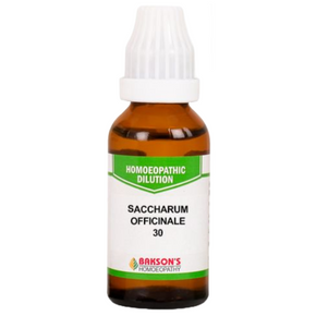 BAKSON'S HOMEOPATHY SACCHARUM OFFICINALE DILUTION 30 - PACK OF 4 (30 ML EACH)