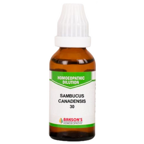 BAKSON'S HOMEOPATHY SAMBUCUS CANADENSIS DILUTION 30 - PACK OF 4 (30 ML EACH)