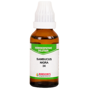 BAKSON'S HOMEOPATHY SAMBUCUS NIGRA DILUTION 3X - PACK OF 4 (30 ML EACH)