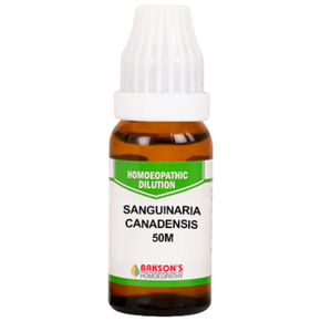 BAKSON'S HOMEOPATHY SANGUINARIA CANADENSIS DILUTION 50M - PACK OF 2 (10 ML EACH)