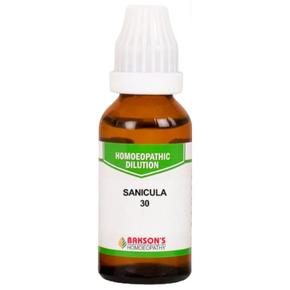 BAKSON'S HOMEOPATHY SANICULA DILUTION 30 - PACK OF 4 (30 ML EACH)