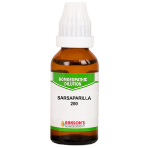 BAKSON'S HOMEOPATHY SARSAPARILLA DILUTION 200 - PACK OF 3 (30 ML EACH)