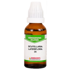 BAKSON'S HOMEOPATHY SCUTELLARIA LATERIFLORA DILUTION 3X - PACK OF 4 (30 ML EACH)