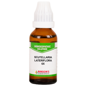 BAKSON'S HOMEOPATHY SCUTELLARIA LATERIFLORA DILUTION 6X - PACK OF 4 (30 ML EACH)