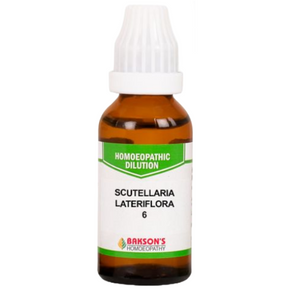 BAKSON'S HOMEOPATHY SCUTELLARIA LATERIFLORA DILUTION 6 - PACK OF 4 (30 ML EACH)