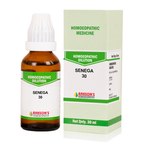 BAKSON'S HOMOEOPATHY SENEGA DILUTION 30 - PACK OF 4 (30 ML EACH)