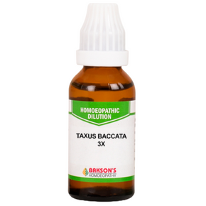 BAKSON'S HOMEOPATHY TAXUS BACCATA DILUTION 3X - PACK OF 4 (30 ML EACH)