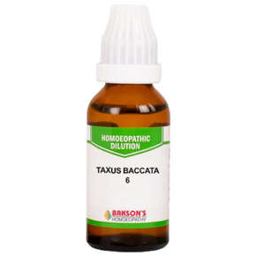 BAKSON'S HOMEOPATHY TAXUS BACCATA DILUTION 6 - PACK OF 4 (30 ML EACH)