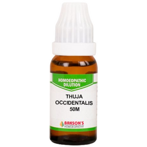 BAKSON'S HOMEOPATHY THUJA OCCIDENTALIS DILUTION 50M - PACK OF 2 (10 ML EACH)