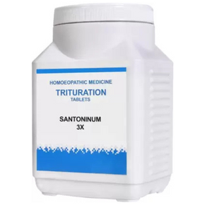 BAKSON'S HOMEOPATHY TRITURATION SANTONINUM 3X TABLETS - PACK OF 2 (100 TABS EACH)