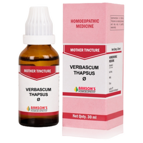 BAKSON'S HOMEOPATHY VERBASCUM THAPSUS MOTHER TINCTURE Q - PACK OF 3 (30 ML EACH)