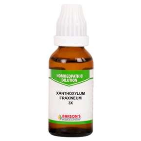 BAKSON'S HOMEOPATHY XANTHOXYLUM FRAXINEUM DILUTION 3X - PACK OF 4 (30 ML EACH)