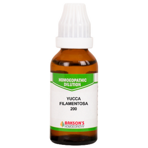 BAKSON'S HOMEOPATHY YUCCA FILAMENTOSA DILUTION 200 - PACK OF 3 (30 ML EACH)