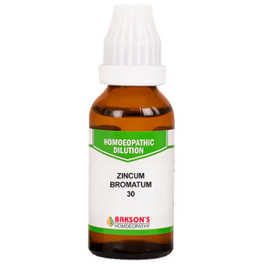 BAKSON'S HOMEOPATHY ZINCUM BROMATUM DILUTION 30 - PACK OF 4 (30 ML EACH)