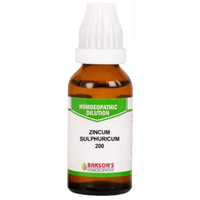 BAKSON'S HOMEOPATHY ZINCUM SULPHURICUM 200 - PACK OF 3 (30 ML EACH)