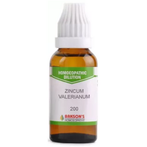 BAKSON'S HOMEOPATHY ZINCUM VALERIANUM DILUTION 200 - PACK OF 3 (30 ML EACH)