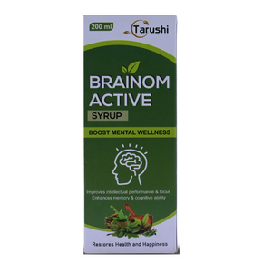 RHUSHI AYURVEDA Brainom Active Syrup - Pack of 4 (200 ml Each)