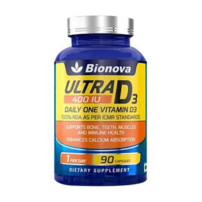 Bionova Ultra 400 I.U Vitamin D3 Capsules ( 90 Capsules)
