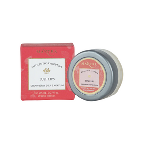 Baidyanath Mantra Lush Lips Strawberry Shea & Kokkum - Pack of 2 (8 gm each)